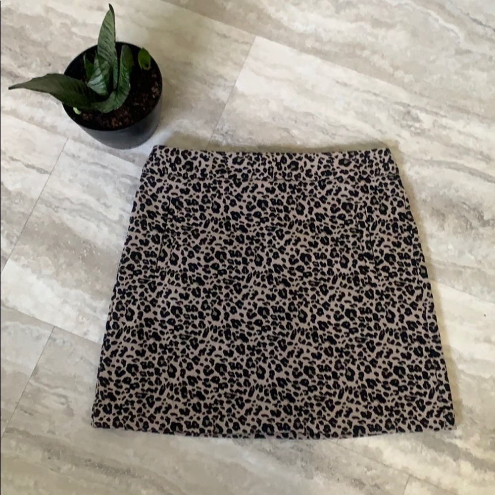 LOFT Leopard Mini Skirt